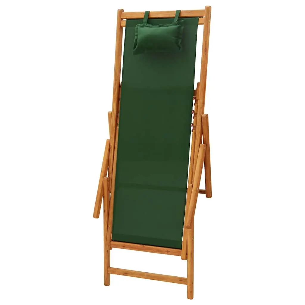 Folding Beach Chair Outdoor Garden Patio Lounge Reclining Seat Green