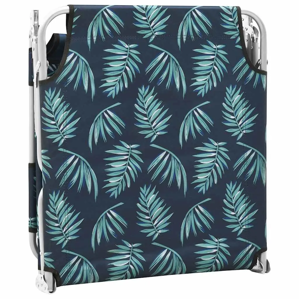 Folding Sun Lounger Garden Beach Adjustable Backrest Head Cushion
