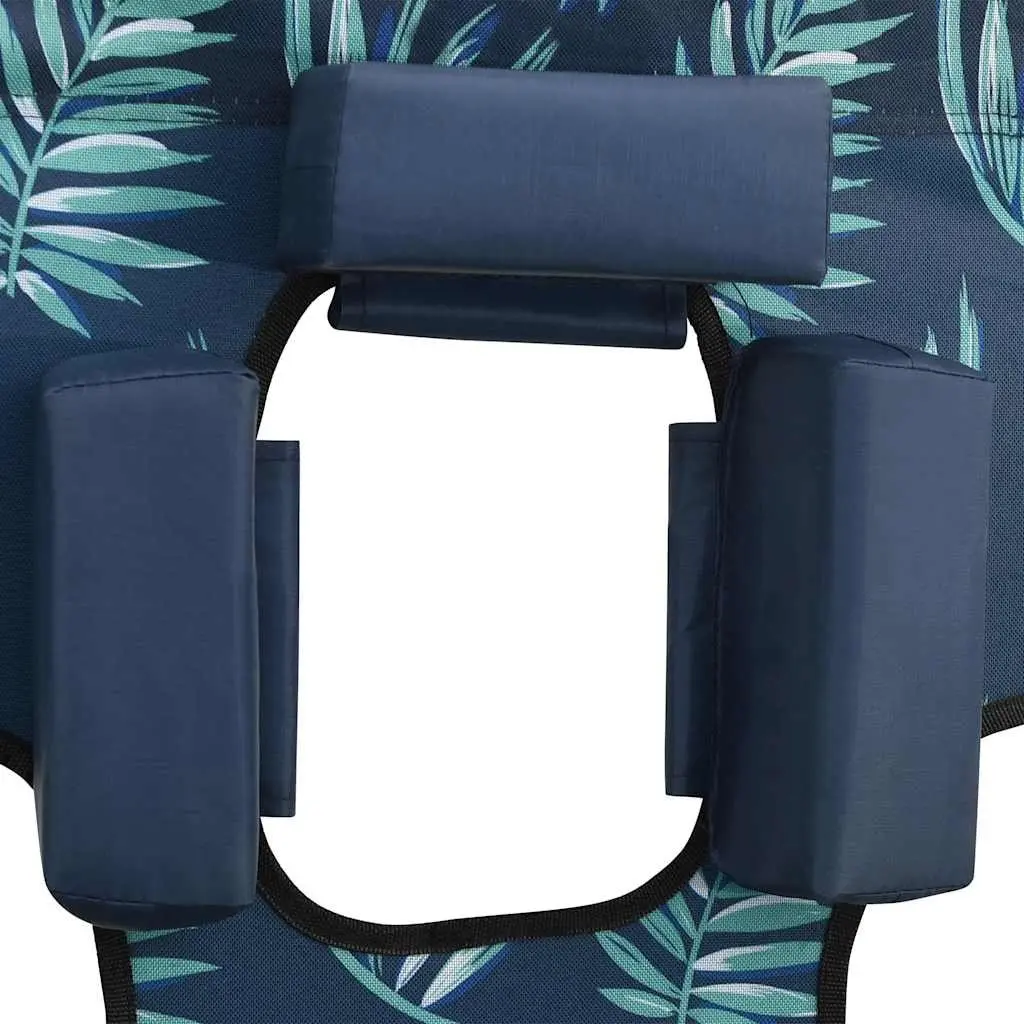 Folding Sun Lounger Garden Beach Adjustable Backrest Head Cushion