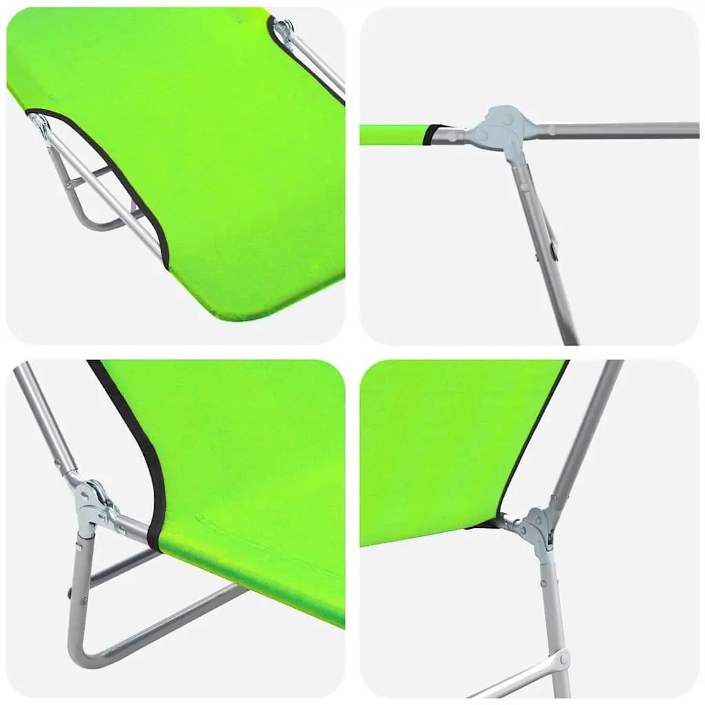 Sun Loungers Foldable 2 pcs Adjustable Backrest Garden Beach Relaxation Seating