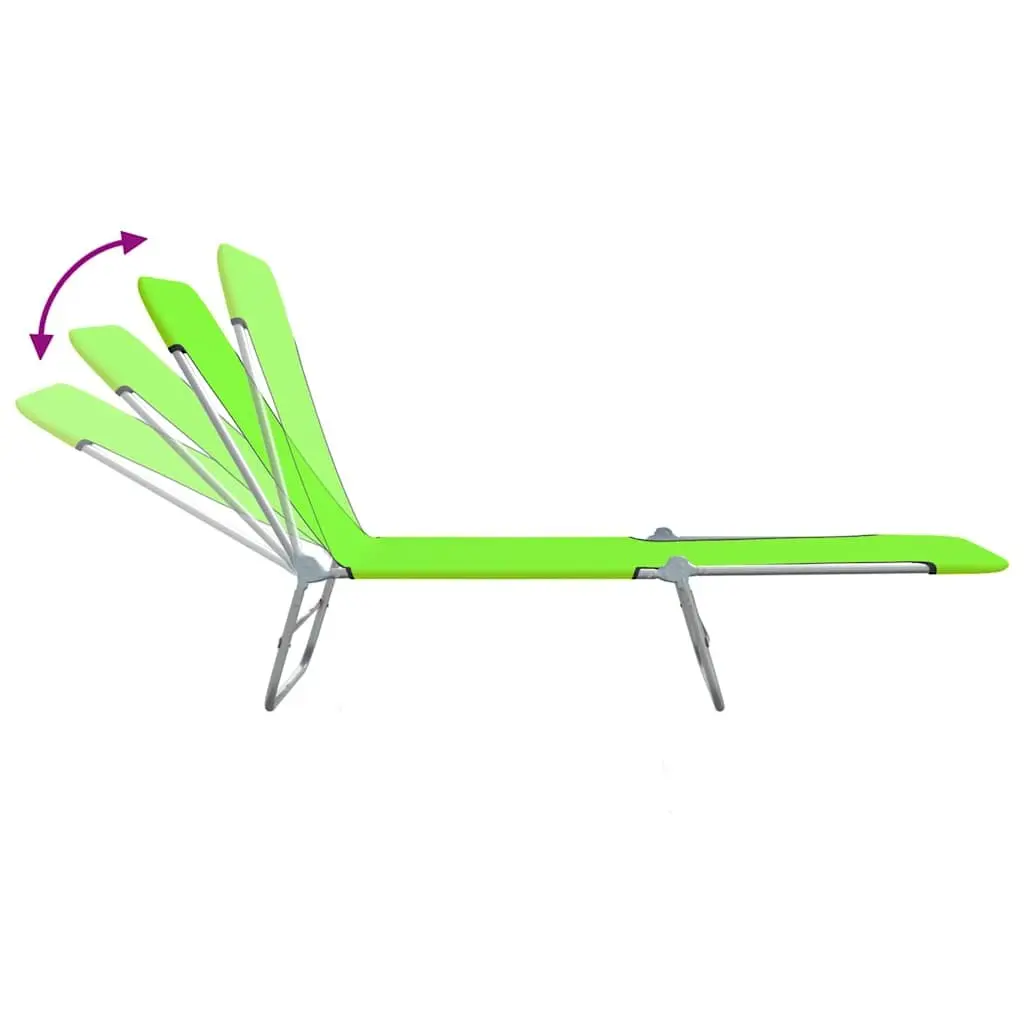 Sun Loungers Foldable 2 pcs Adjustable Backrest Garden Beach Relaxation Seating
