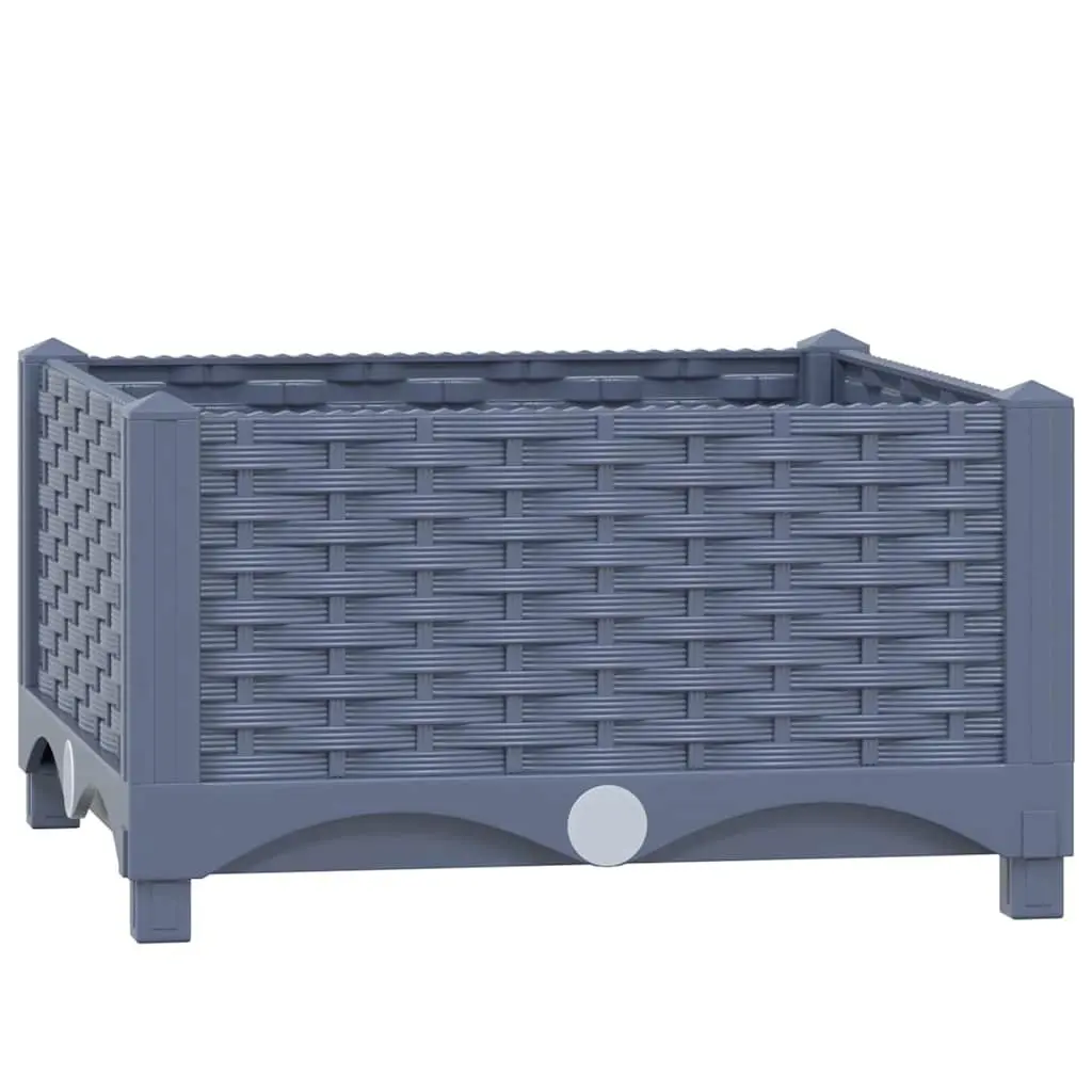 Raised Garden Bed Planter 40x40x23cm Grey