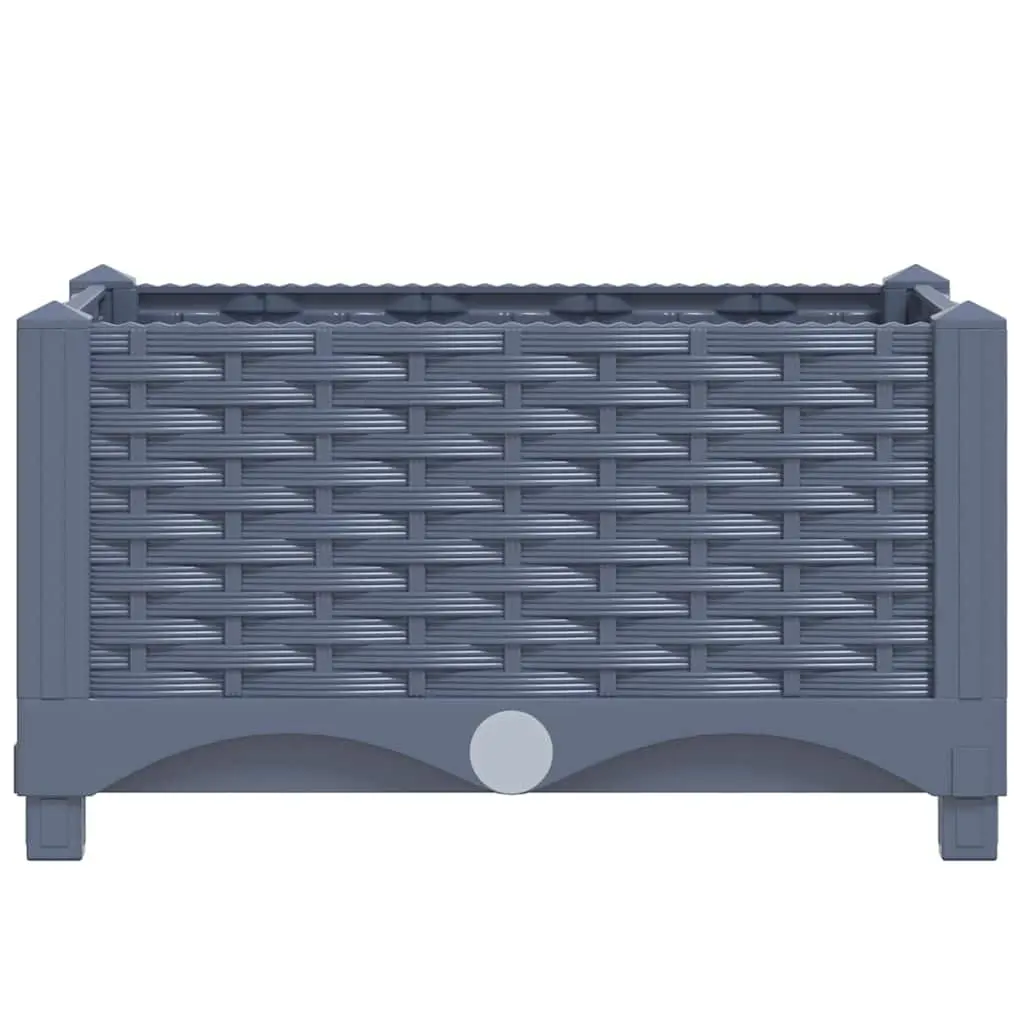 Raised Garden Bed Planter 40x40x23cm Grey