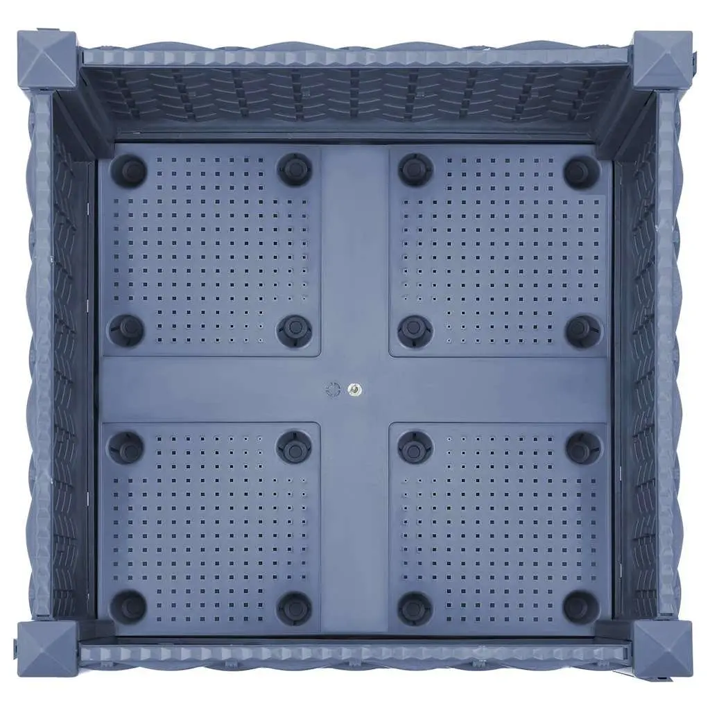 Raised Garden Bed Planter 40x40x23cm Grey