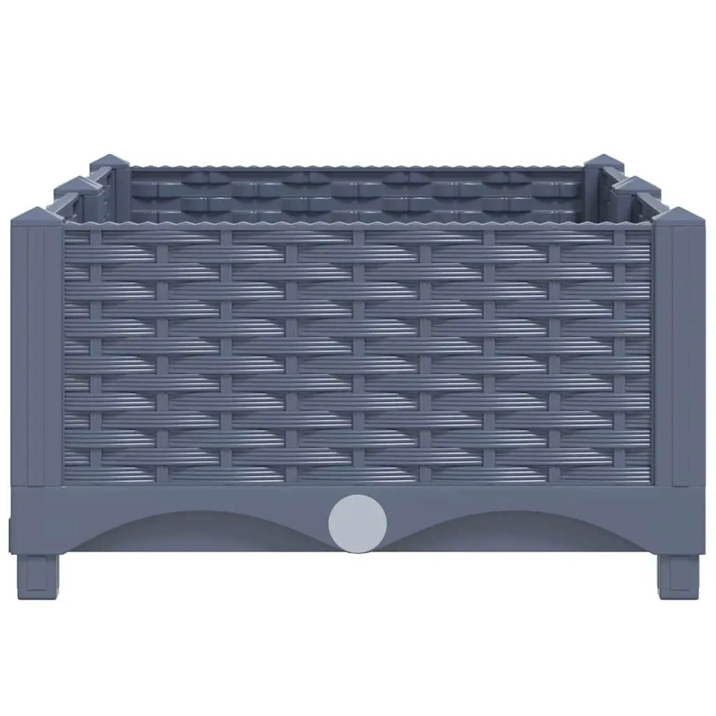 Raised Garden Bed Planter 80x40x23cm Grey