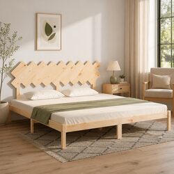 King Bed Frame Dimensions: 183x203cm, Solid Pine Wood