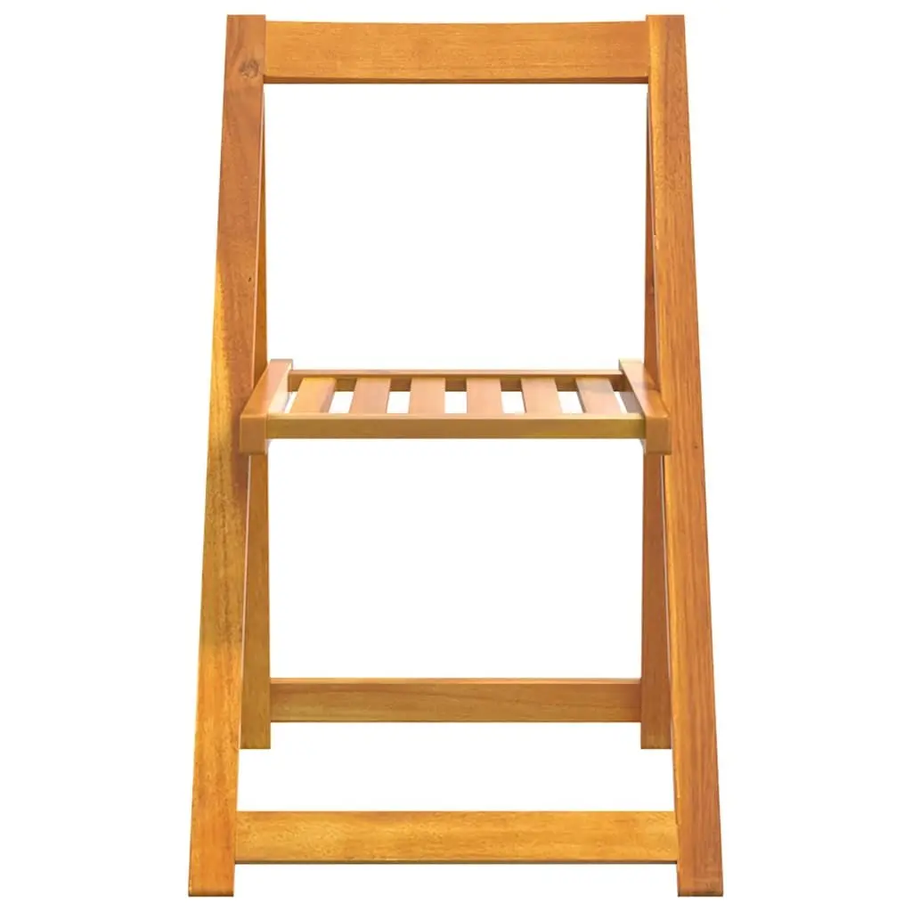 Outdoor Folding Garden Chairs Set 8 pcs Solid Wood Acacia Brown Patio Seating