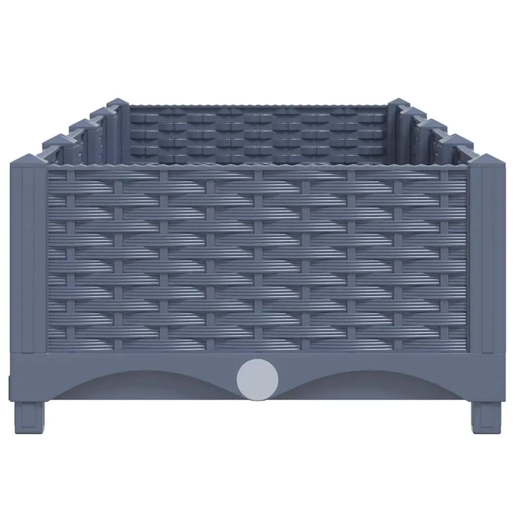 Raised Garden Bed Planter Box Outdoor Use Grey 160 x 40 x 23 cm