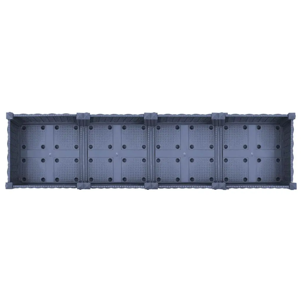 Raised Garden Bed Planter Box Outdoor Use Grey 160 x 40 x 23 cm