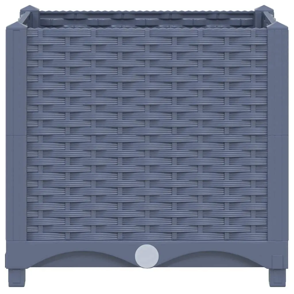 Raised Garden Bed Planter Outdoor 40x40x38cm Polypropylene Grey