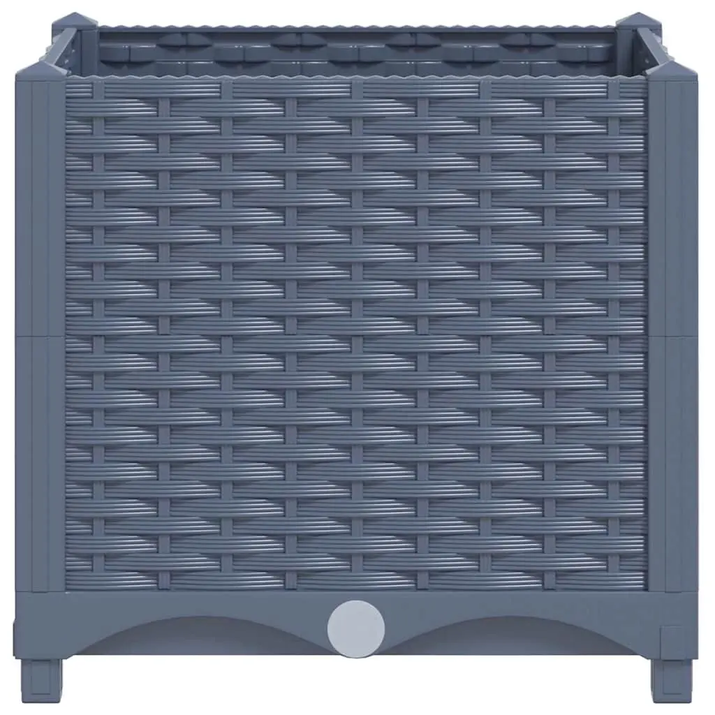 Raised Garden Bed Planter Outdoor 40x40x38cm Polypropylene Grey