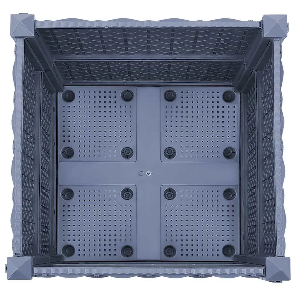 Raised Garden Bed Planter Outdoor 40x40x38cm Polypropylene Grey