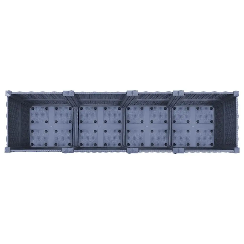 Raised Garden Bed Planter Blue Polypropylene Outdoor Patio Vegetables Flowers