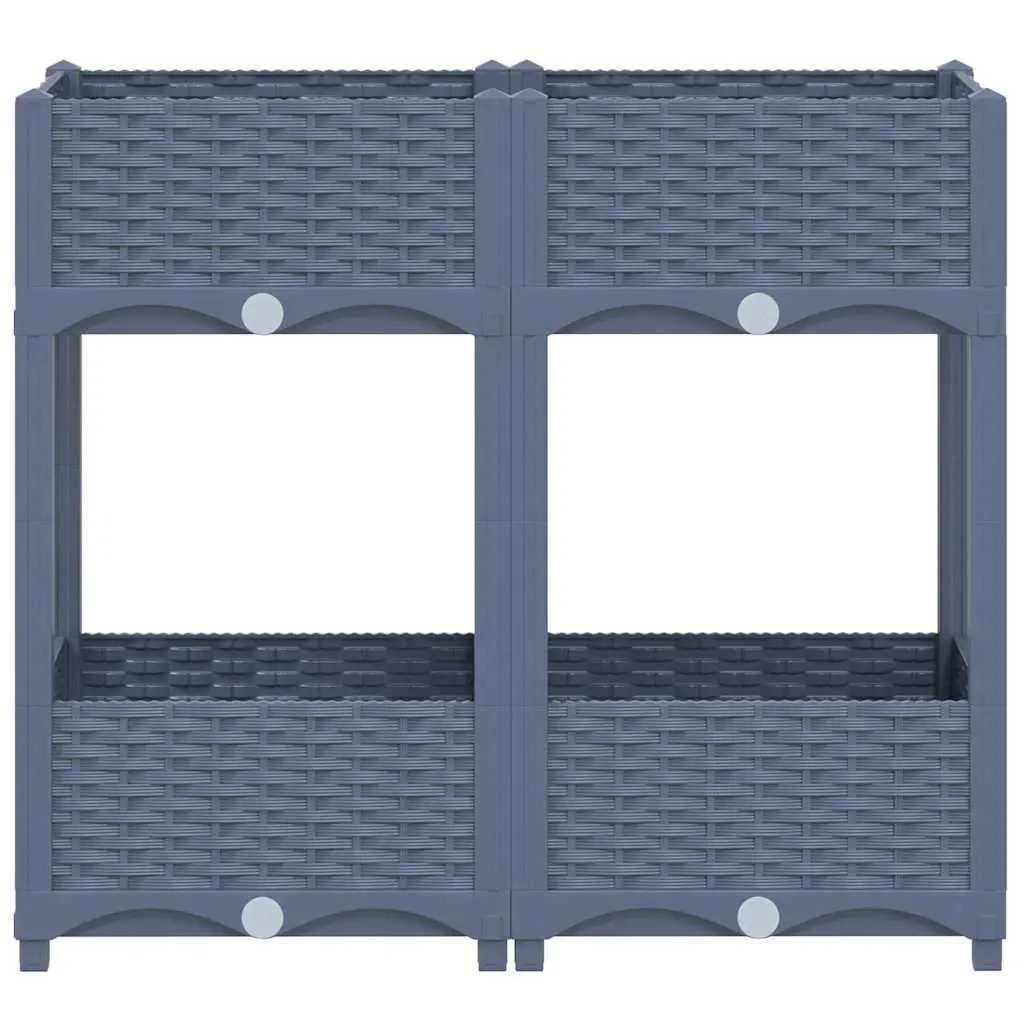Raised Garden Bed Planter for Outdoor Patio Balcony 80L x 40W x 71H cm Grey