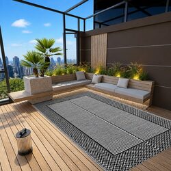 Grey Outdoor Carpet Specifications - 160x230 cm, PP Material