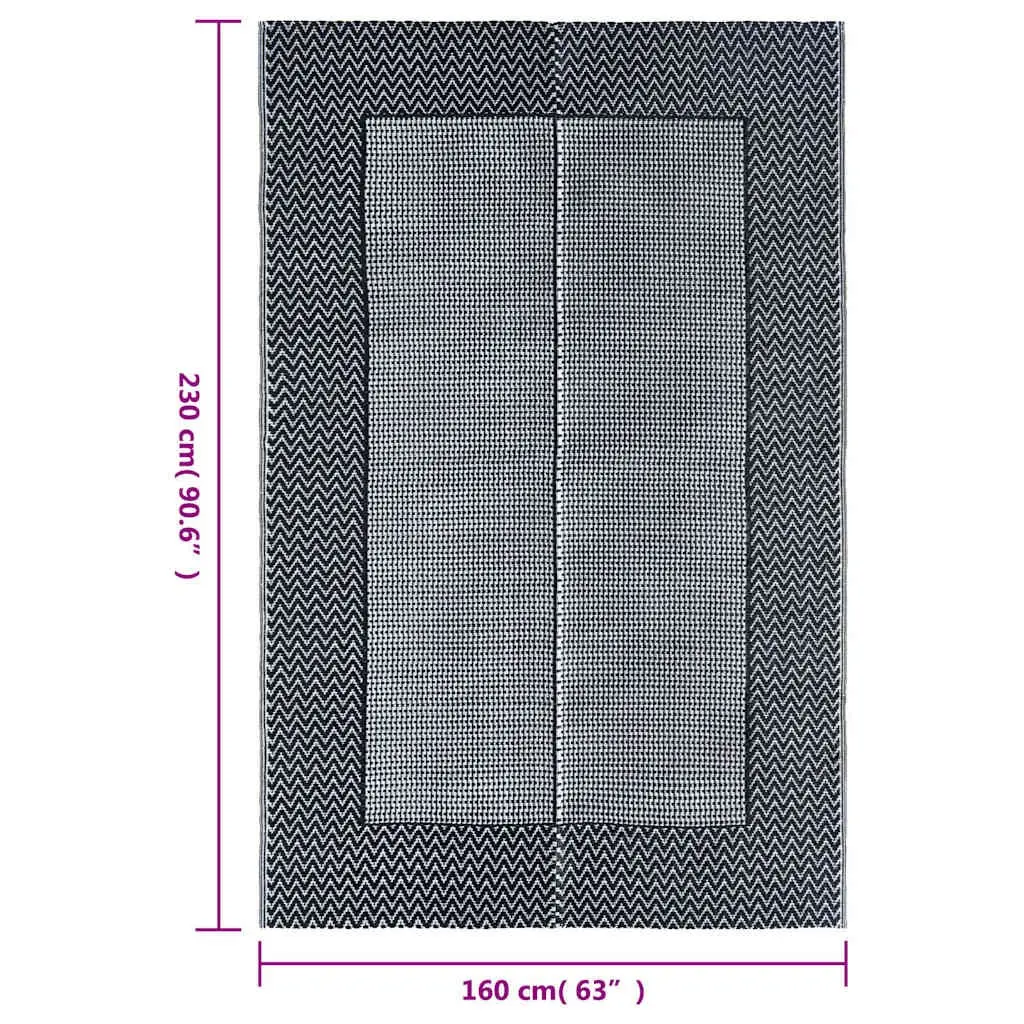 Outdoor Carpet Grey 160x230 cm Patio Balcony Terrace Rug Garden Decor Area Rug