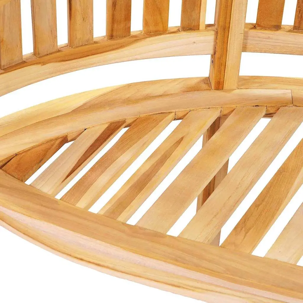Banana Bench 200cm Outdoor Garden Seating Curved Wooden Patio Furniture Brown
