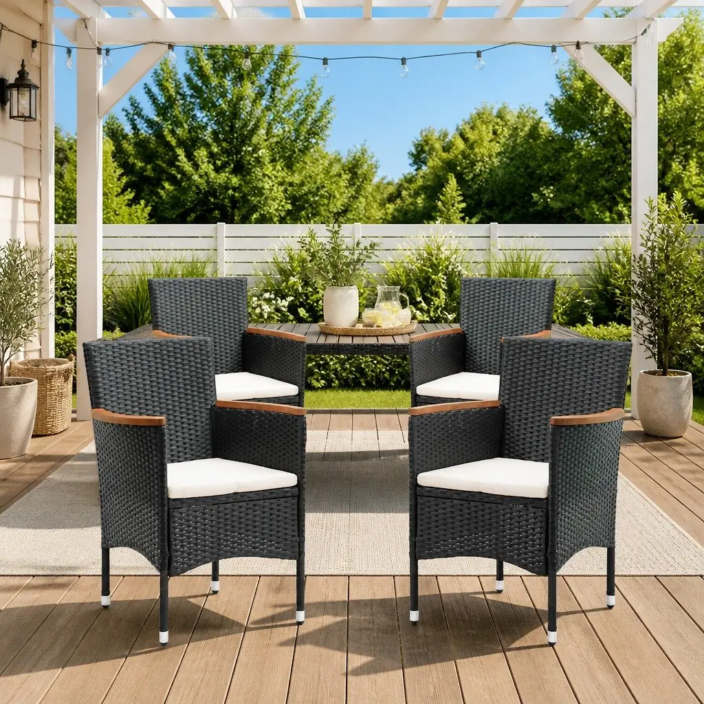 Outdoor Dining Chairs Set for Garden Patio 4 Piece