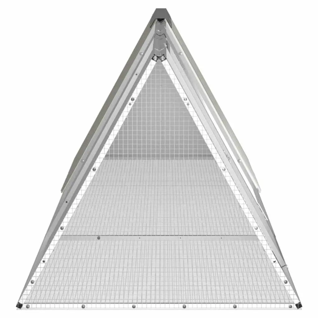 Rabbit Cage Grey 302.5x80.5x71cm Galvanised Steel