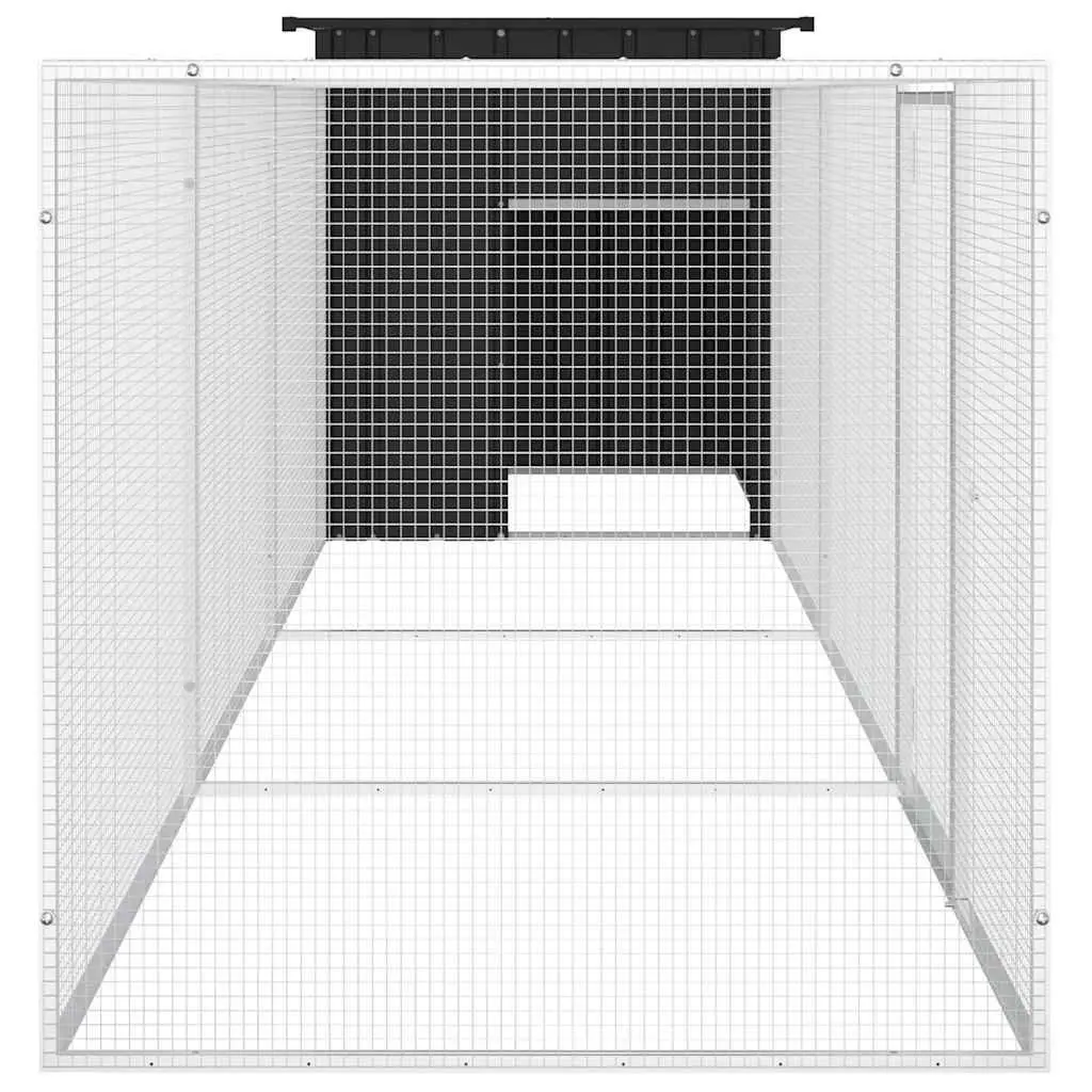 Chicken Cage for Backyard Poultry 400x91x100 cm Galvanised Steel Coop Run Pen Housing