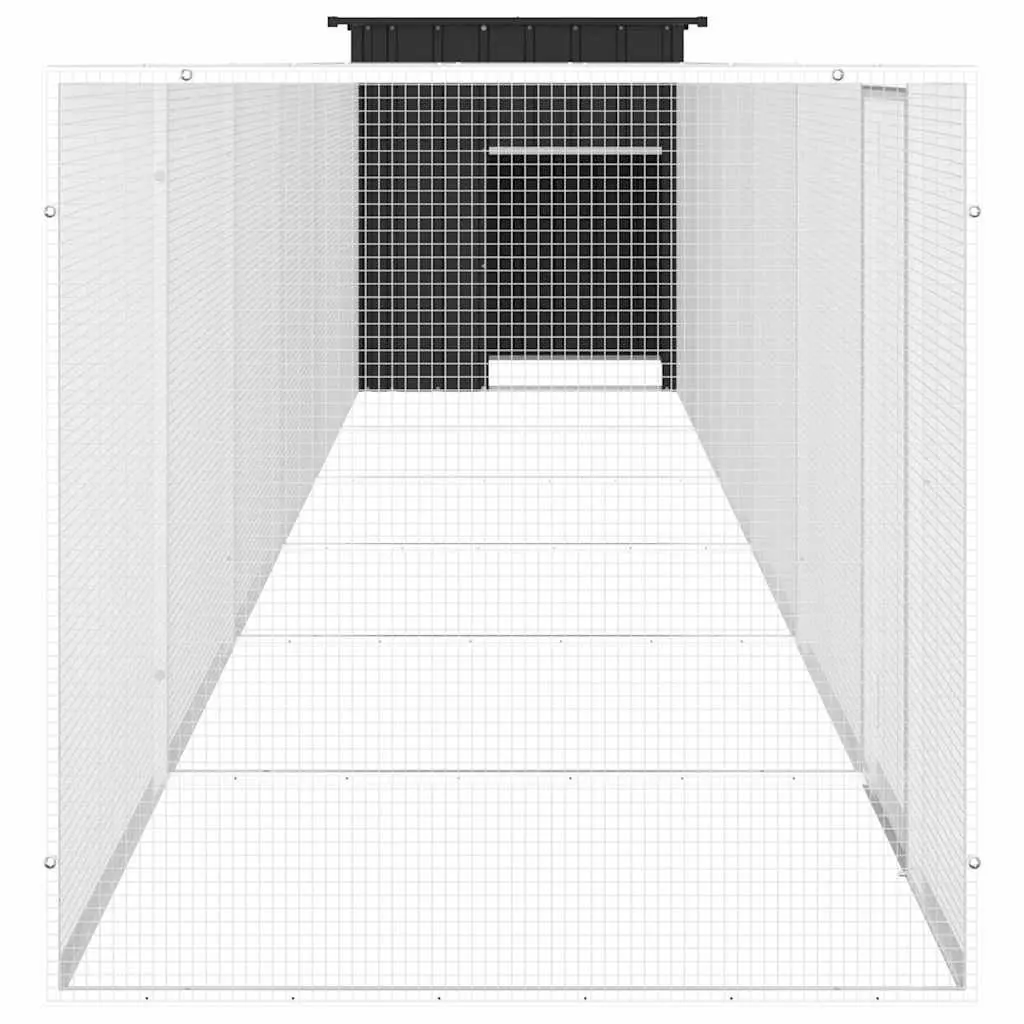 Anthracite Galvanised Steel Chicken Cage