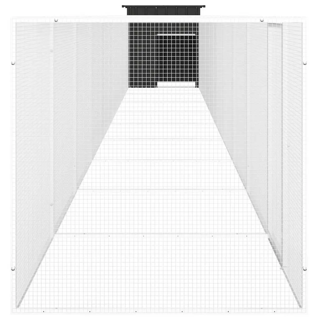 Chicken Cage for Backyard Poultry and Waterfowl Anthracite Galvanised Steel 1000 x 91 x 100 cm