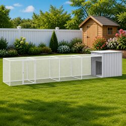Grey Galvanised Steel Chicken Cage - Specifications and Features