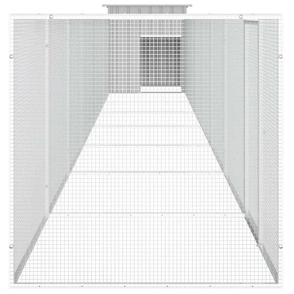 Chicken Cage for Backyard Poultry 800x91x100cm Galvanised Steel Coop Run Pen
