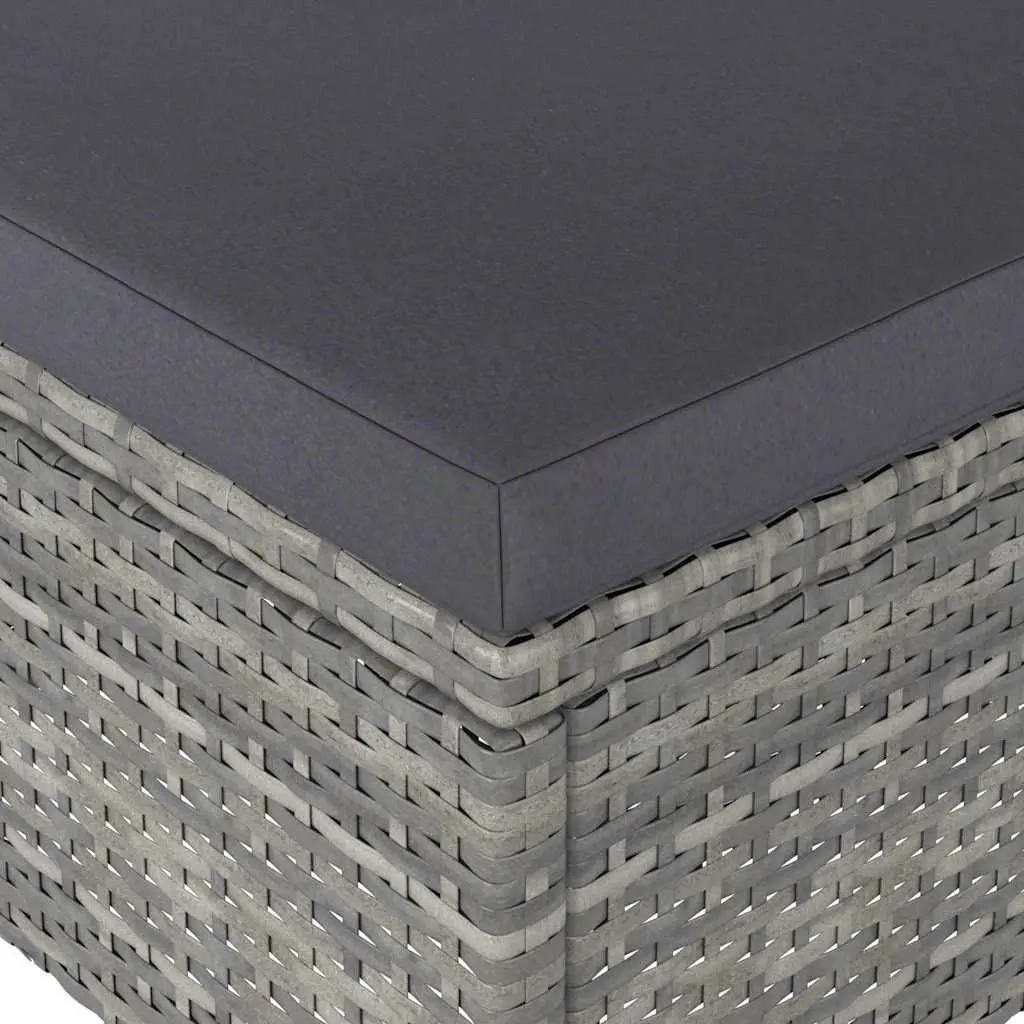 4 Piece Outdoor Garden Chair and Stool Set Grey