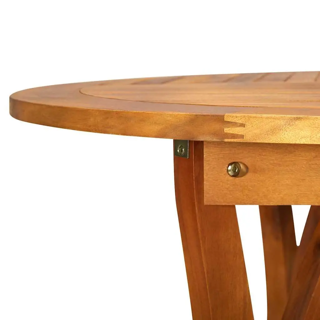 Solid Acacia Wood Garden Dining Table 150x90x75cm