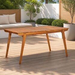 Dimensions of Solid Acacia Wood Garden Table: 150x90x75cm
