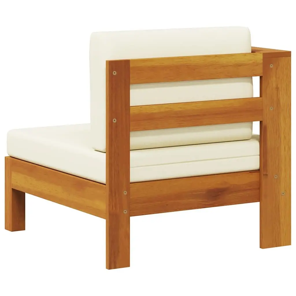 White Outdoor Middle Sofa with Armrest