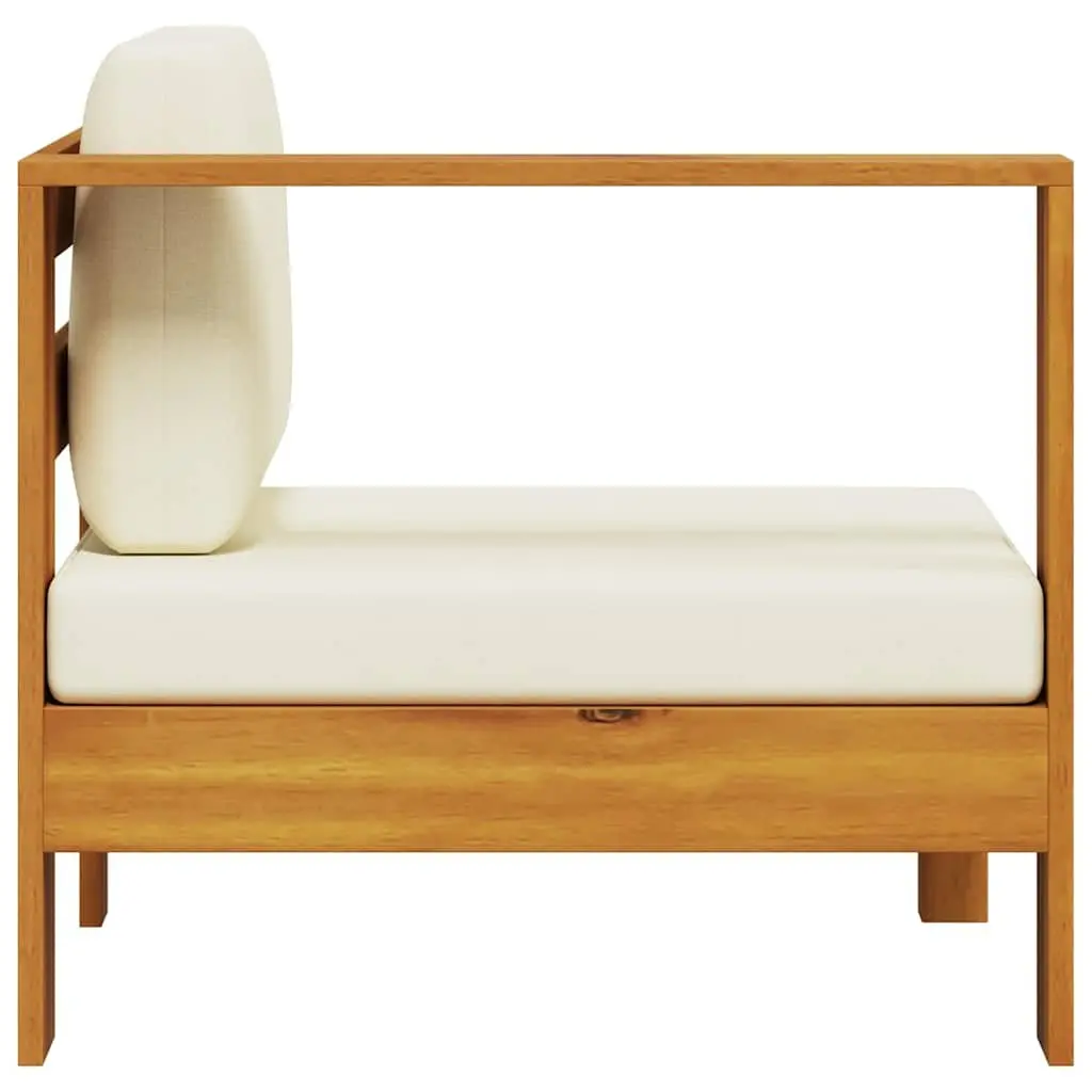White Outdoor Middle Sofa with Armrest