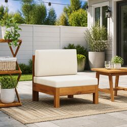 Specifications of Solid Acacia Wood Middle Sofa Section