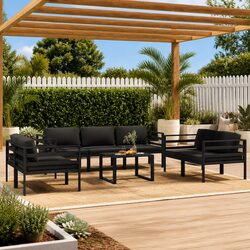 Specifications for 8-Piece Anthracite Garden Lounge Set