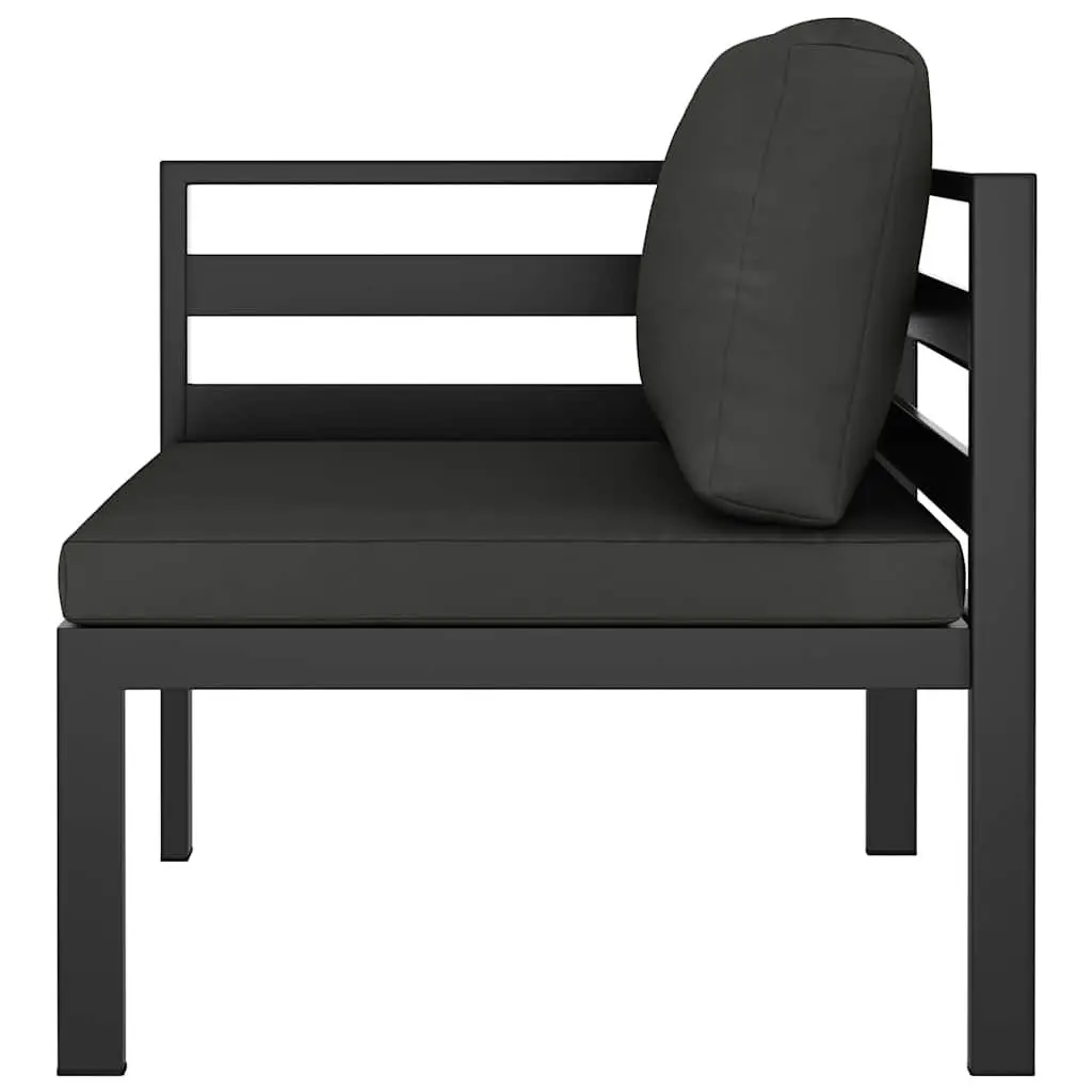 5 Piece Outdoor Lounge Set Modular Garden Furniture for Patio Anthracite