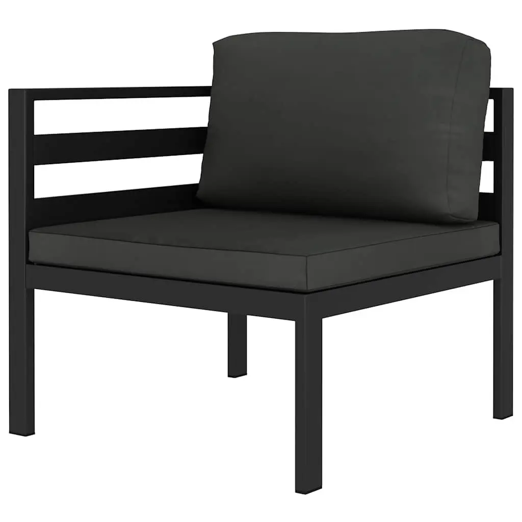 9 Piece Garden Lounge Set Outdoor Patio Furniture Modular with Cushions Anthracite