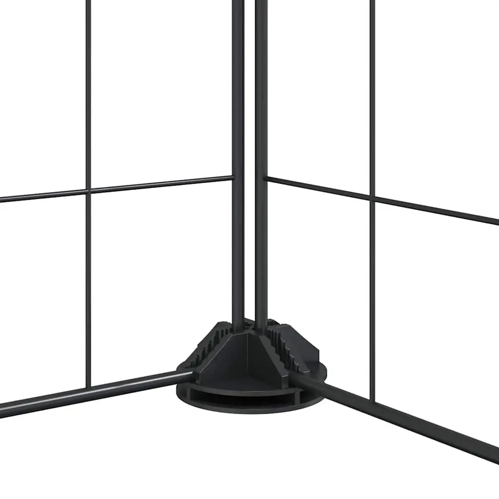 36-Panel Pet Cage with Door Black 35x35 cm Modular Small Animal Habitat