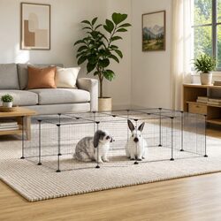 Specifications of 20-Panel Pet Cage with Door Black 35x35 cm