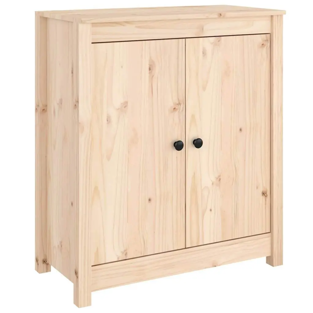 Solid Pine Wood Sideboards 2 pcs Brown Storage Cabinet 70x35x80 cm Furniture