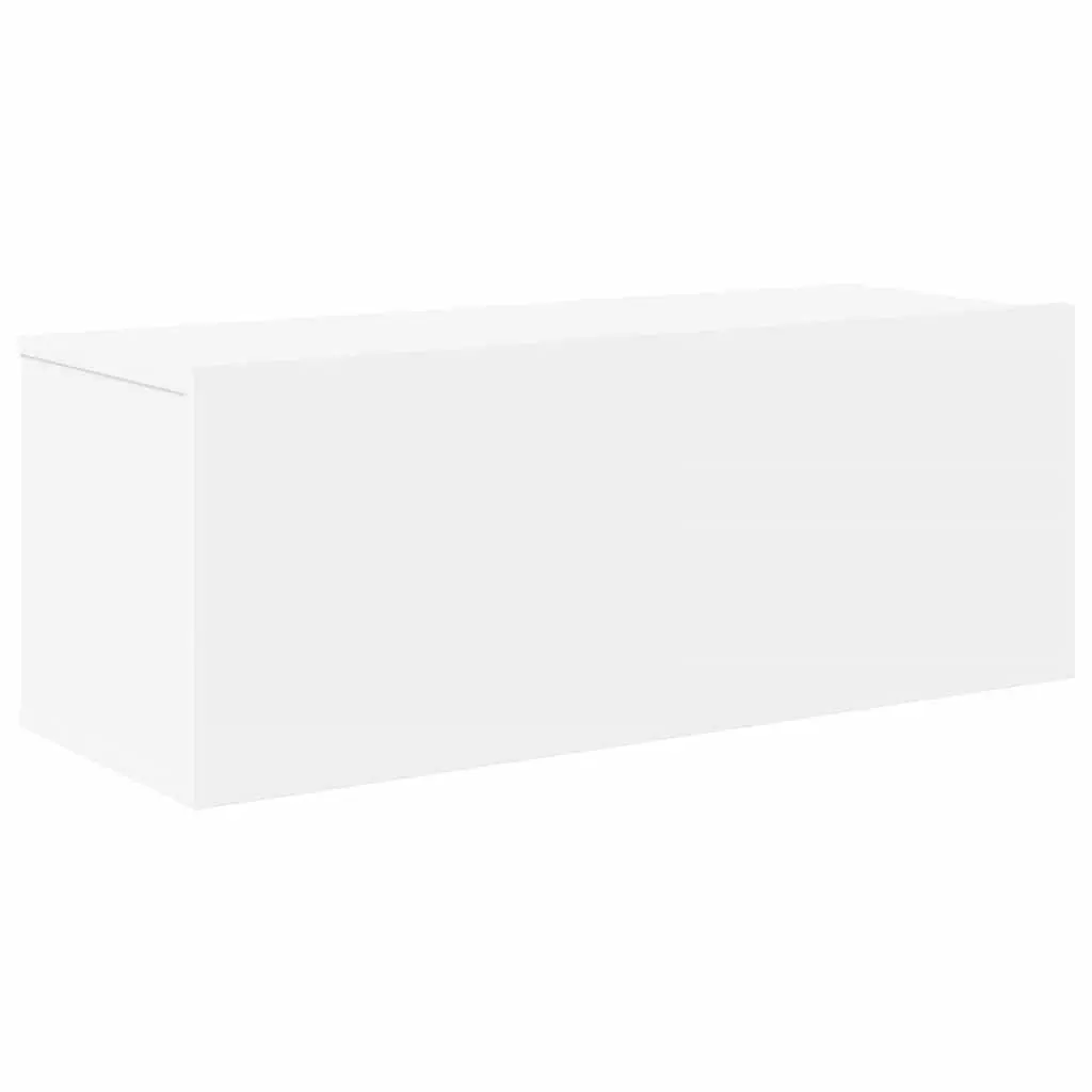 7-Piece White Wall-Mounted TV Cabinet