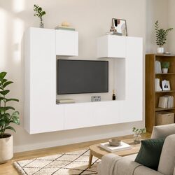 Specifications of White 6 Piece Wall-Mounted TV Cabinet