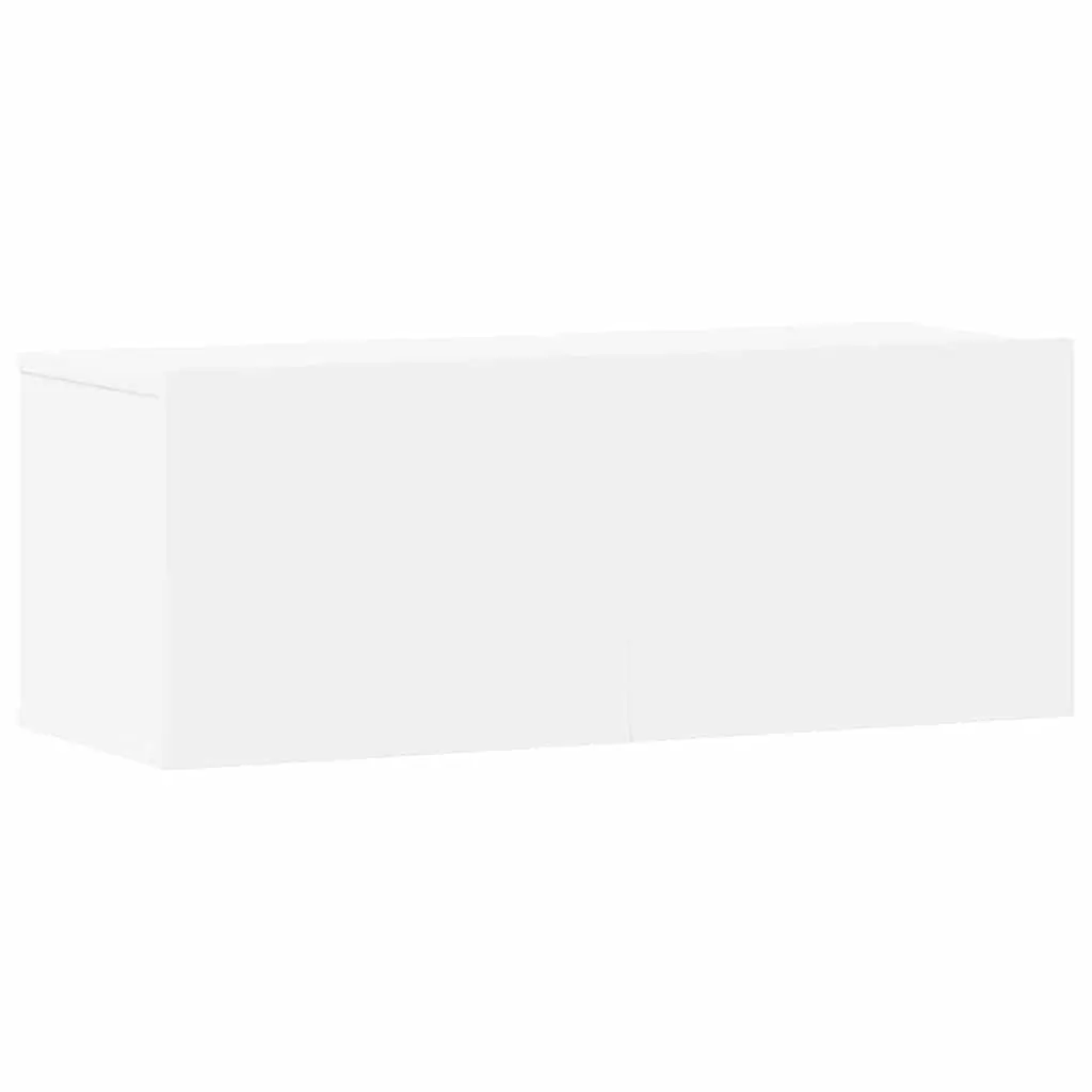 3 Piece Wall Mounted TV Cabinet Set White Storage Organiser Bedroom Living Room