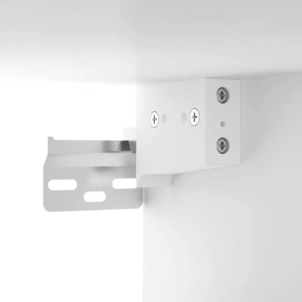 4 Piece TV Cabinet Set White Wall-Mounted Storage Unit Engineered Wood Furniture