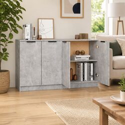 Engineered Wood Sideboard Cabinets Grey 60x30x70 cm, 2 Pack