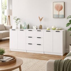 Specifications for 3-Piece White Sideboard Buffet Cabinet