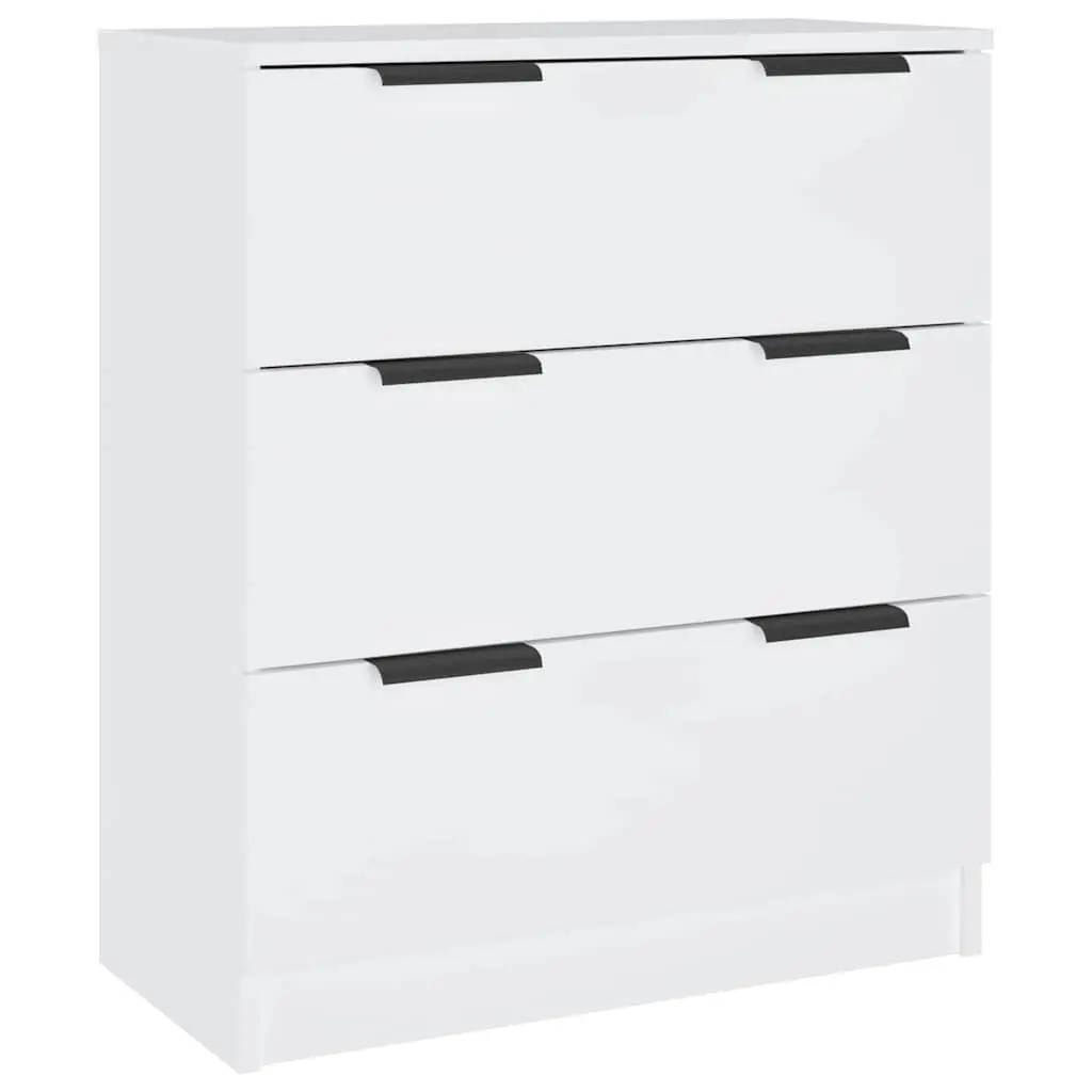 3-Piece White Sideboard Buffet Cabinet