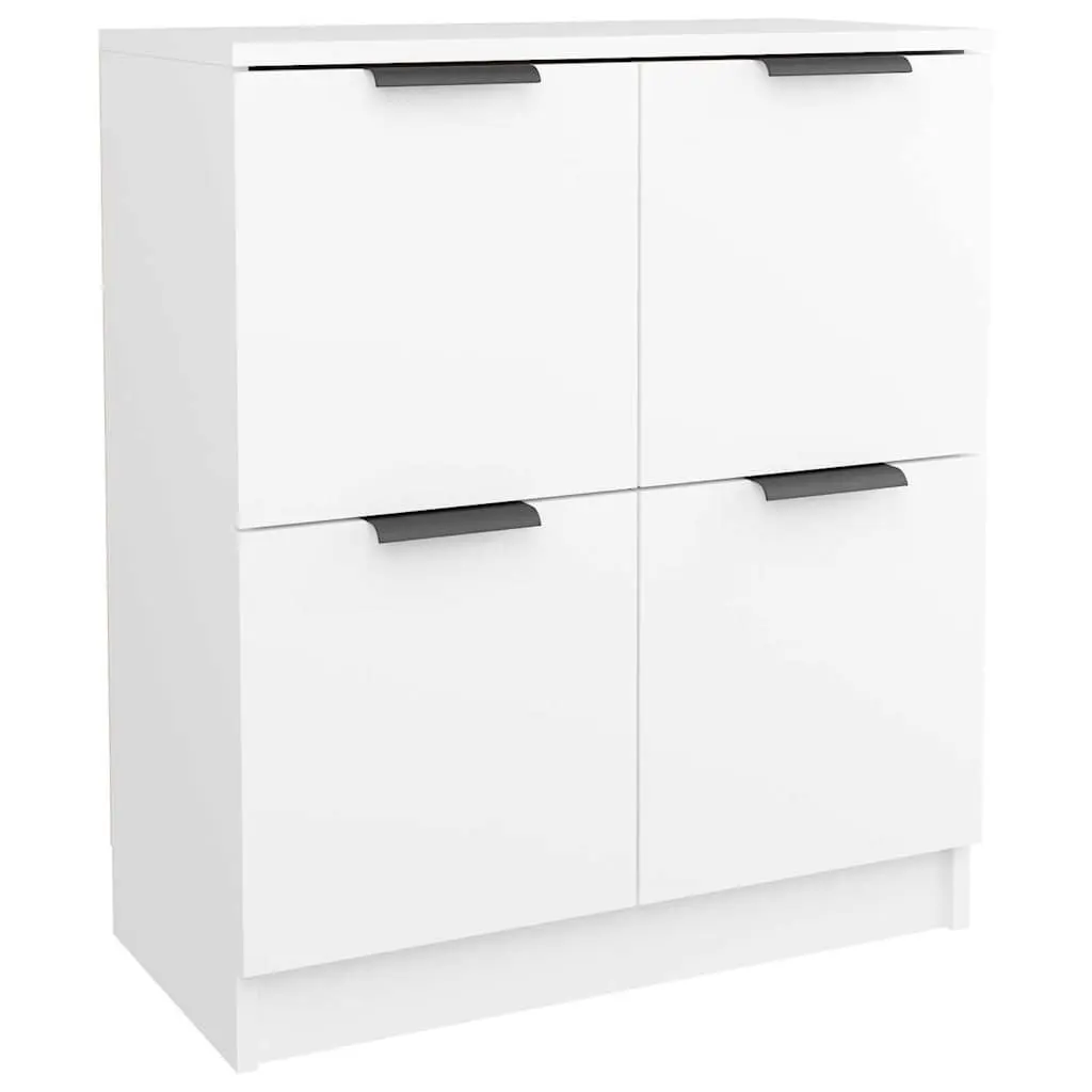 Sideboards for Home 60x30x70 cm White 2 Piece Storage Cabinet Engineered Wood Furniture