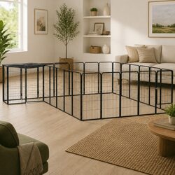Specifications of 26-Panel Black Steel Dog Playpen Enclosure
