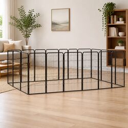 20-Panel Black Steel Dog Playpen Specifications